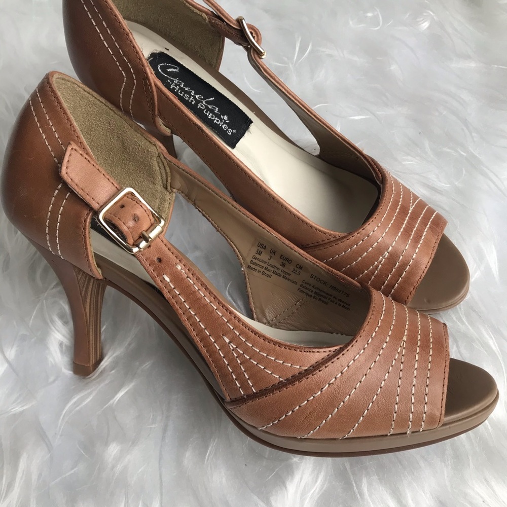 Hush puppies peep toe heal
